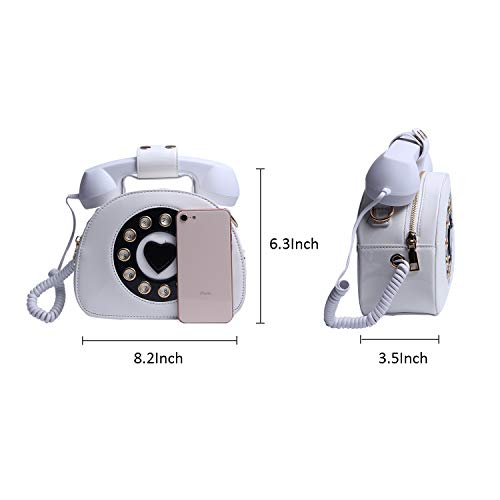 SUKUTU Retro Telephone-Shaped Shoulder Tote Bag for Women