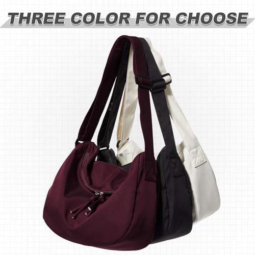 Stylish Half Moon Nylon Crossbody Bag for Women