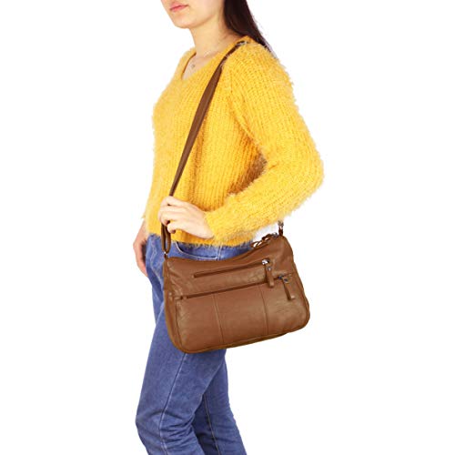 VOLGANIK Women's Soft PU Leather Shoulder and Crossbody Bag