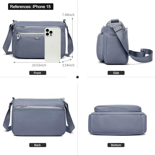 ETidy Casual Nylon Women's Waterproof Lightweight Crossbody Purse Hobo Bag